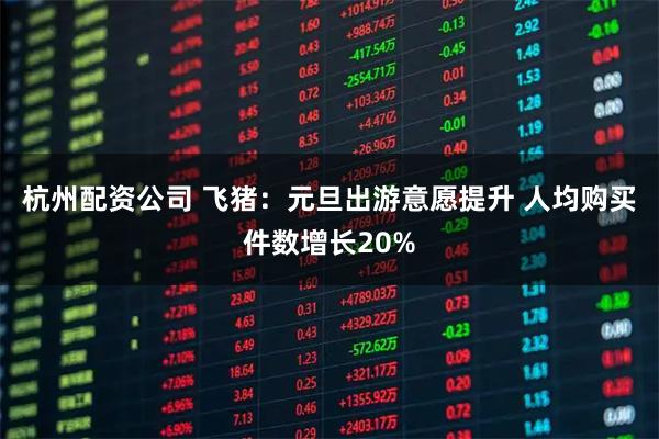 杭州配资公司 飞猪：元旦出游意愿提升 人均购买件数增长20%